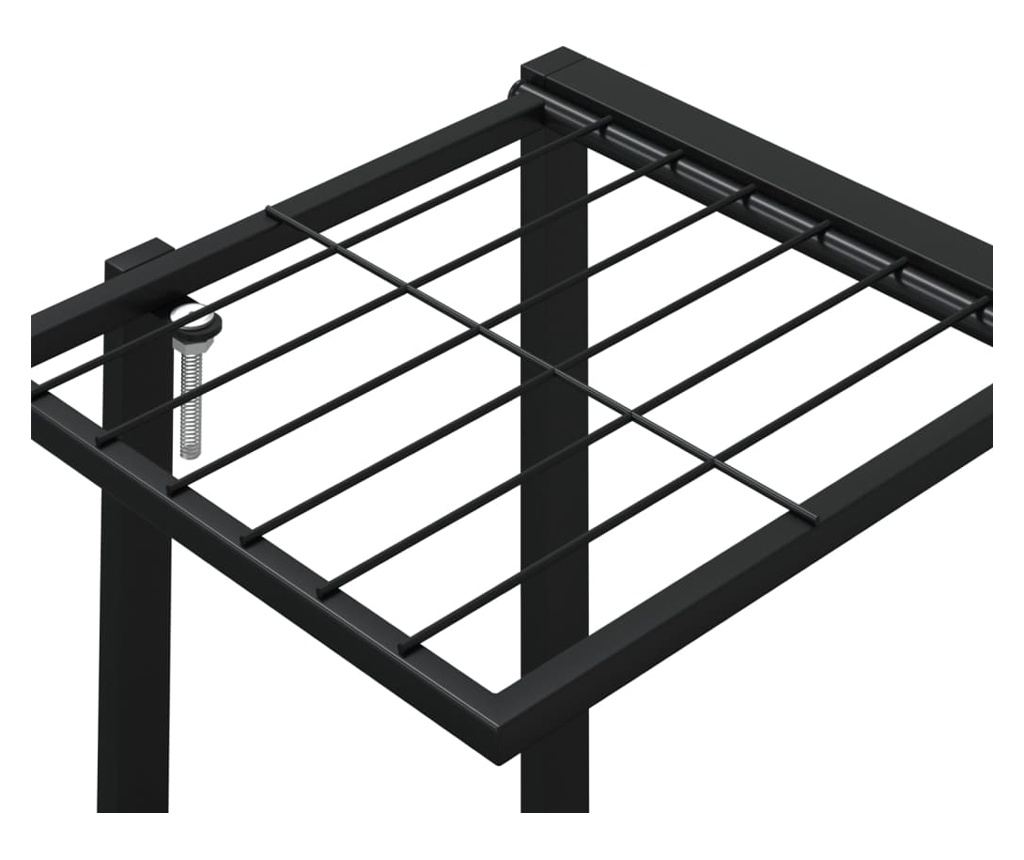 Stalak za cvijeće 94,5 x 25 x 89 cm crni željezni - 7