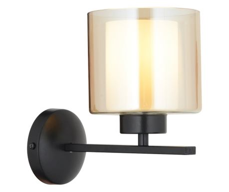 AVONNI AP-65245-1BSY Black Painted Wall Lamp E27 Metal Glass 20x27cm