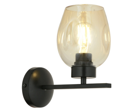 AVONNI AP-65246-1BSY Black Painted Wall Lamp E27 Metal Glass 20x27cm