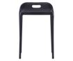 Stoli, zložljivi eden na drugega, 4 kosi, črne barve, plastični