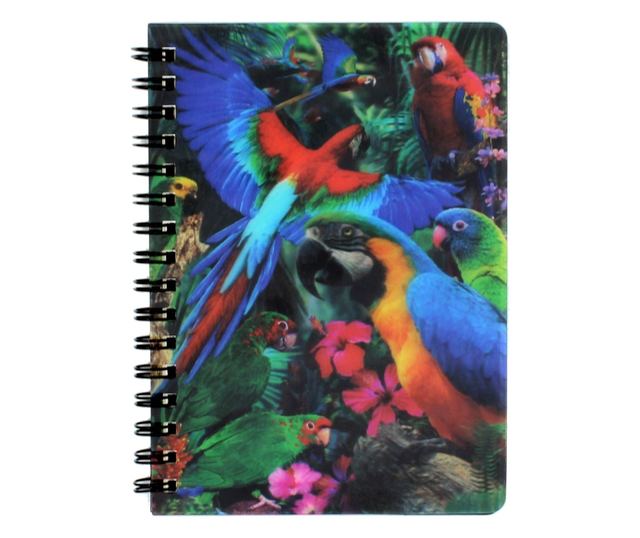 Zoološka bilježnica sa spiralom 3D Parrot Pandemonia