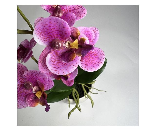 Orhidee artificiala roz cu aspect 100% natural 25 cm - Vivre