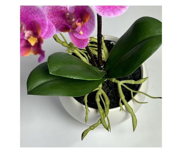 Orhidee artificiala roz cu aspect 100% natural 25 cm - Vivre