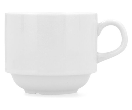 Чаена чаша Bidasoa Glacial Керамика Бял (25 cl) (Pack 6x)