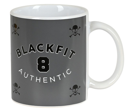Чаша BlackFit8 Skull Керамика Черен Сив (350 ml)