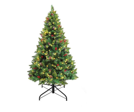 Vianočný stromček s LED diódami, rôzne typy, teplá biela, 180 cm