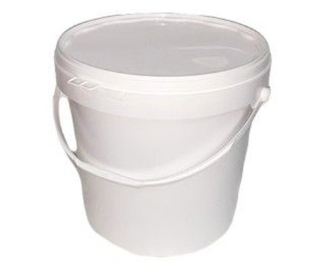 Mercaton® műanyag élelmiszeres vödör, fedéllel zárható, fehér, 18 l