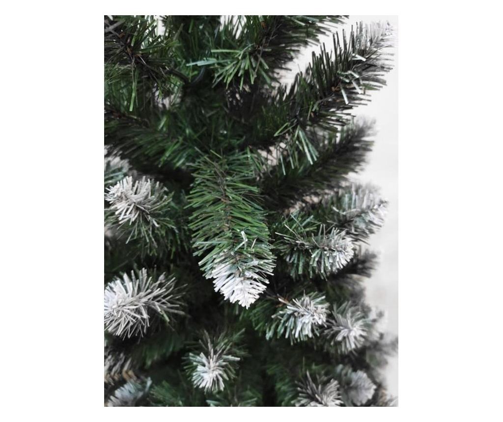 Karácsonyi dekoráció, fenyőfa juta állvánnyal, havas ágak, 60 cm - 2
