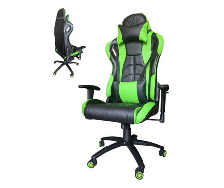 Scaun Gaming Arka Chairs B147 Hercules, Carbon black green