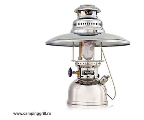 Lampa Petromax cromata cu reflector