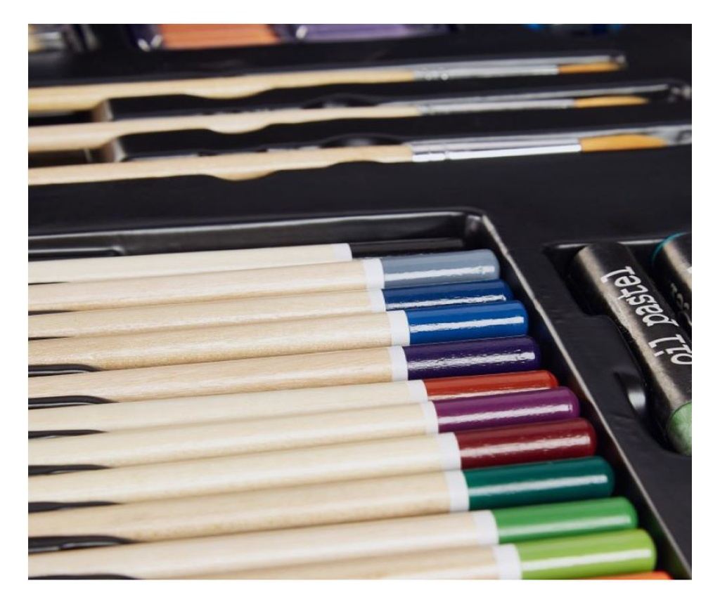 Trusa Profesionala XXL pentru pictura si desen, 88 piese cu