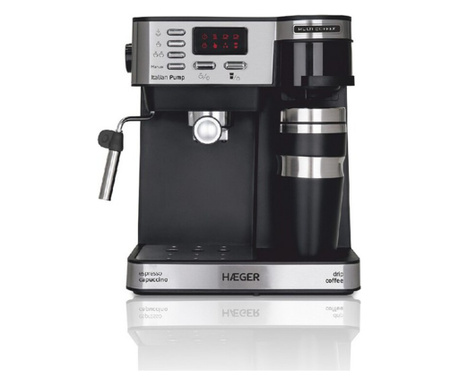 Ръчна кафе машина за еспресо Haeger 1450W (1,2 L)