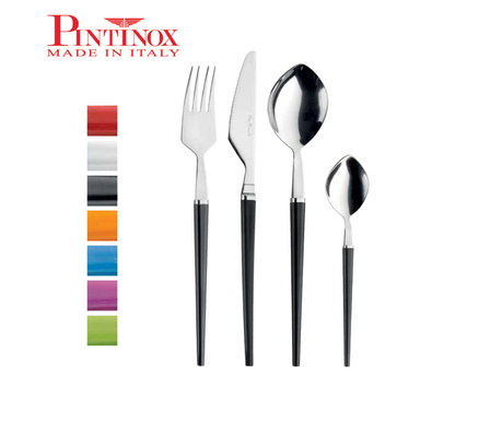 Комплект прибори за хранене Pinti Inox Target Black HoReCa, 24 части, ХоРеКа, Инокс