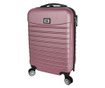Куфар за ръчен багаж Quasar, с 4 колела и шифър, ABS, 55х36х20 cм, 33 Л, Розов