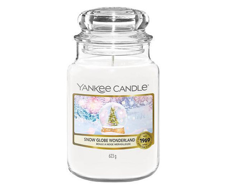Ароматна свещ Yankee Candle Snow Globe Wonderland, Голям буркан, 623 г
