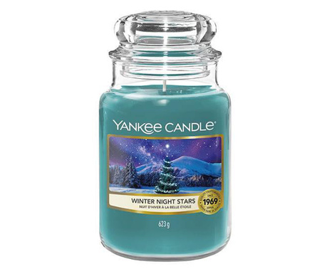 Ароматна свещ Yankee Candle Winter Night Stars, Малък буркан, 104 г