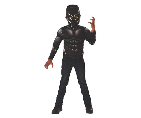 Set costum Black Panther, bluza si masca pentru copii 4-6 ani 110 - 120 cm