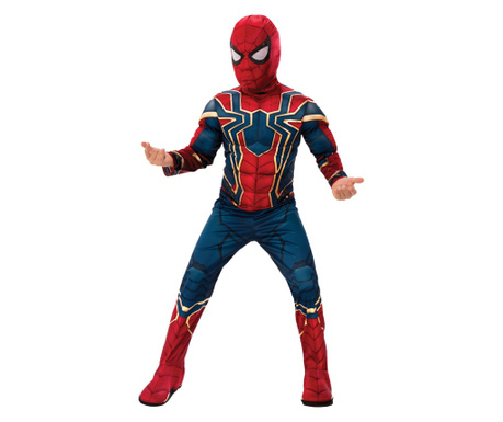Costum cu muschi Iron Spiderman Avengers EndGame pentru baieti 8-10 ani 135-150 cm