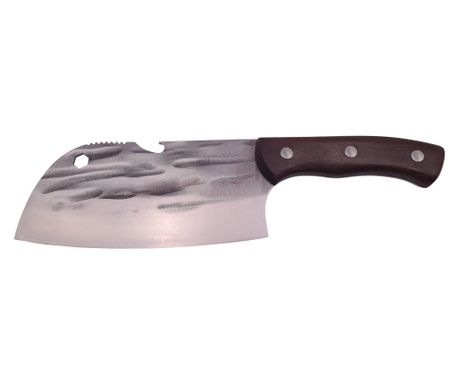 IdeallStore® szakácskés, kézzel készített, Hungry Saviour, 28 cm, rozsdamentes acél, 300 g, fekete