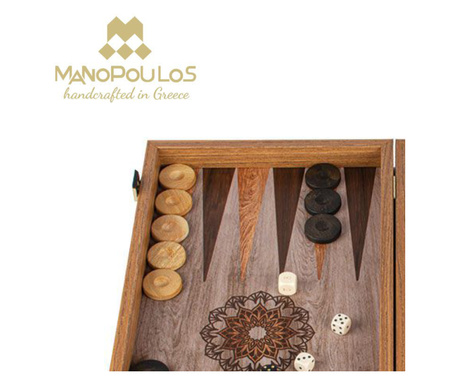 Табла за игра Manopoulos, Дървена Мандала, 53x48 см
