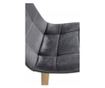 Scaune stil scandinav, catifea si PU, gri, set 4 buc, 43x54x81 cm, Colin