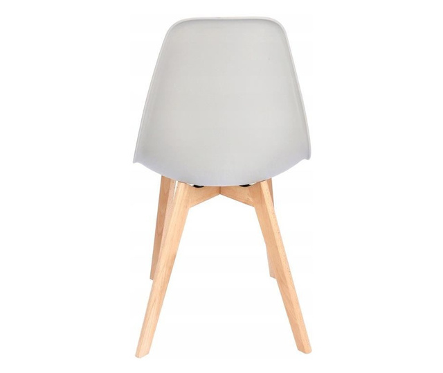 Skandináv stílusú szék, PP, fa, szürke, 46x52x82 cm, Ada