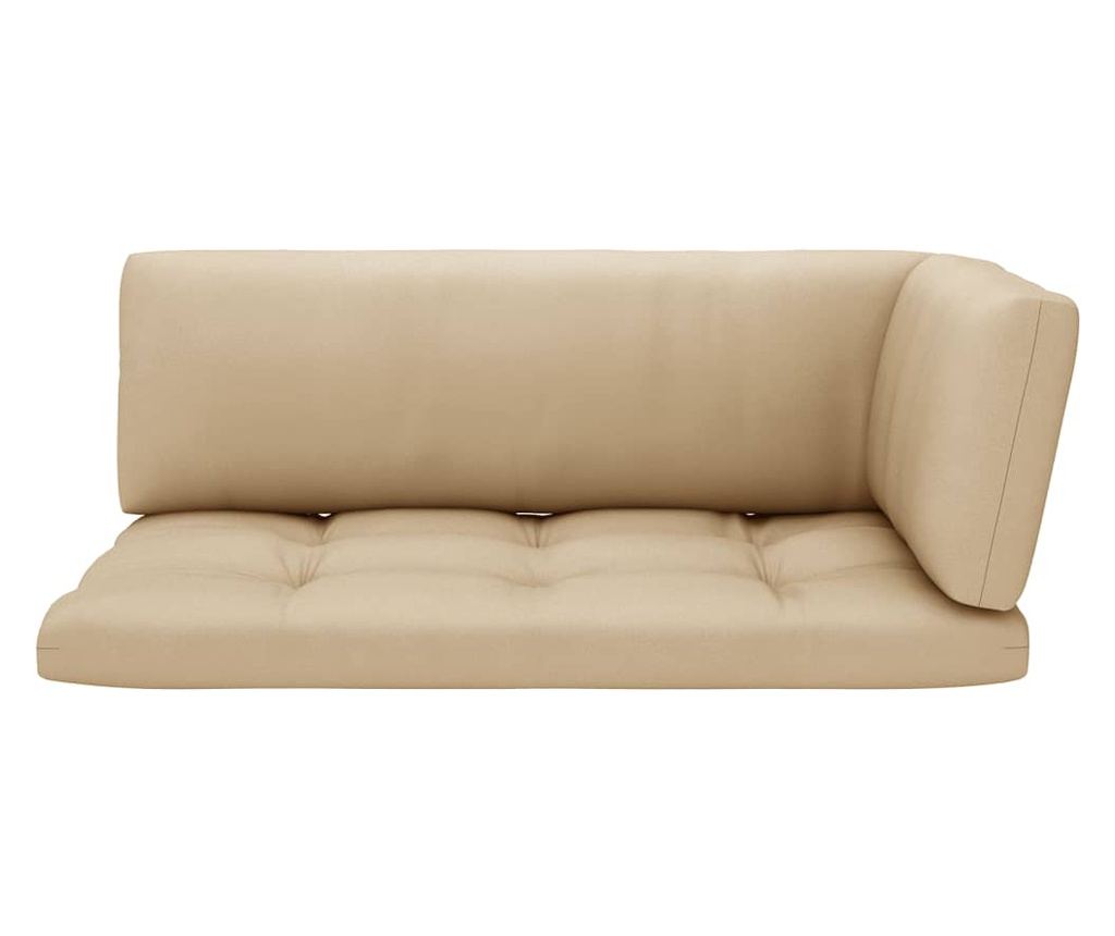 Sofa od paleta za dvije osobe, s jastucima, od bijelog borovine. - 5