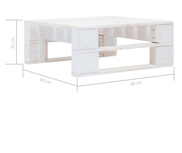 Tabureti od drvenih paleta, bijeli, tretirano borovo drvo