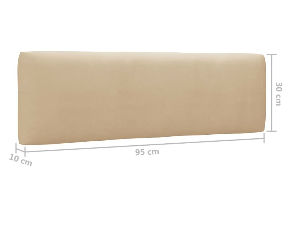 Set vrtnog namještaja od paleta s jastucima, 4 komada, bijeli, tretirani bor - 10