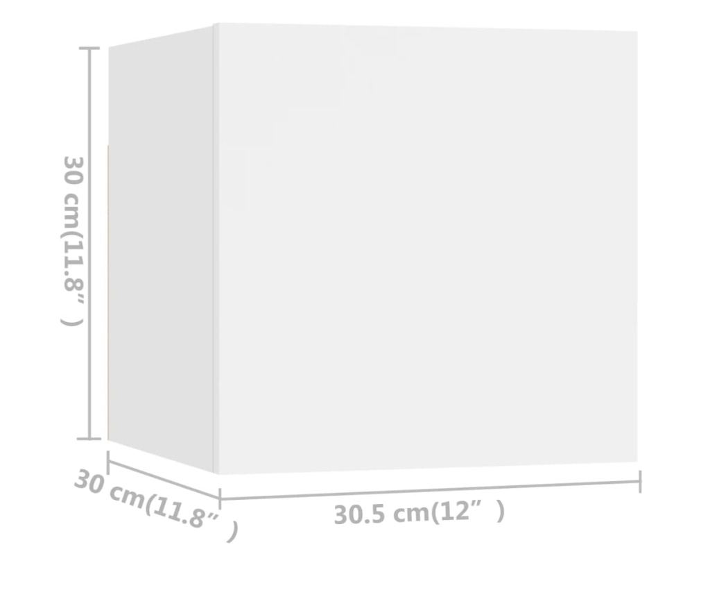 TV Ormarić Set, 6 Komada, Bijeli, Iverica - 7