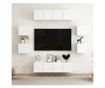 Set TV ormarića, 8 komada, bijeli, iverica thumbnail 1
