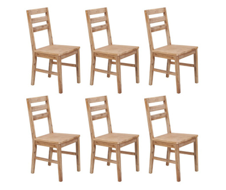 Jedilni stoli 6 kosov trden akacijev les