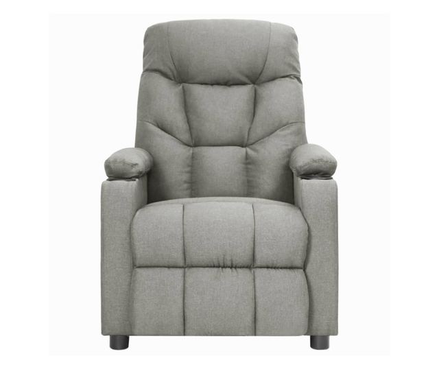 Sjedalo s nagibom i podizanjem, svijetlo sivo, tekstilni materijal