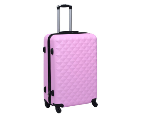 rózsaszín ABS keményfalú gurulós bőrönd