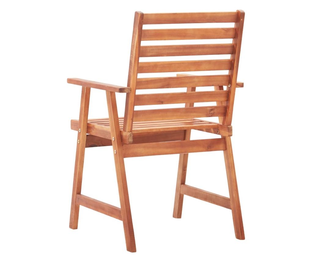 Външни столове с възглавници, 3 бр., Масивна акациева дървесина - 6