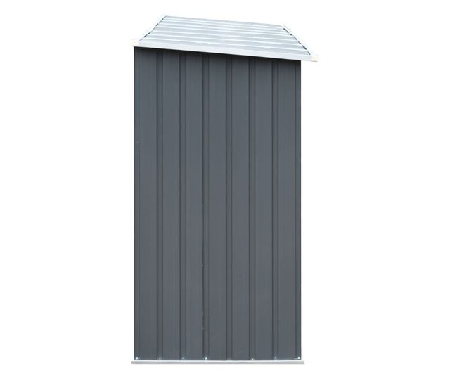 VidaXL Vrtna ostava za drva od pocinčanog čelika 330x84x152 cm siva