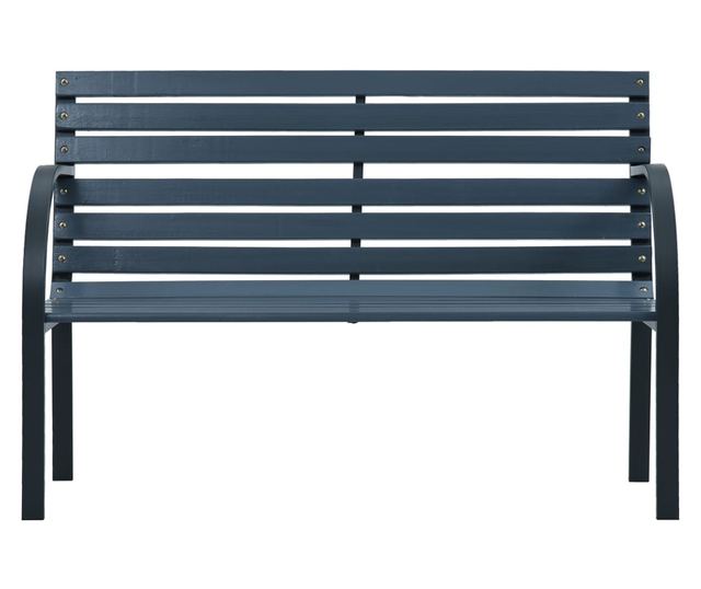 Vrtna klupa 120 cm siva drvena