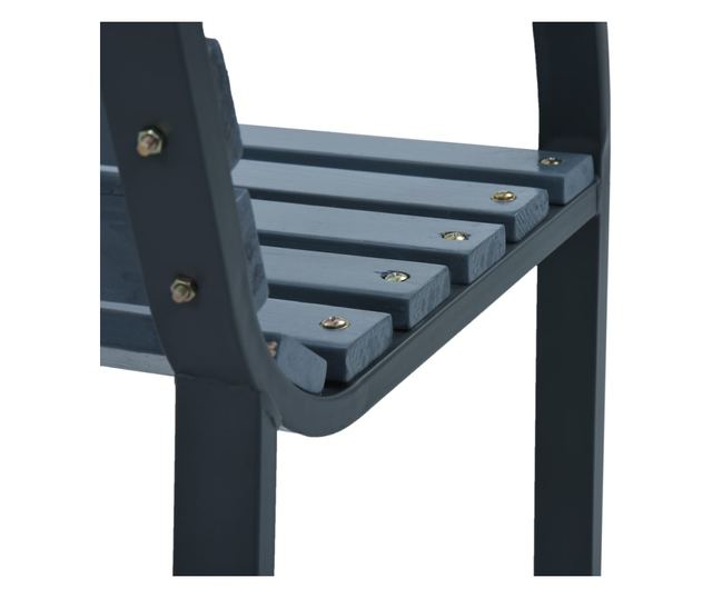 Vrtna klupa 120 cm siva drvena