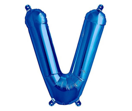 Balon folie litera V albastru 40cm
