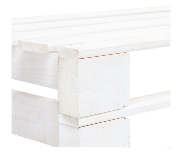 Canapea de mijloc din paleți de grădină, lemn de pin alb tratat