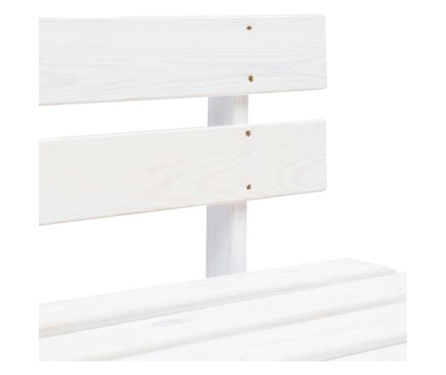 Canapea de mijloc din paleți de grădină, lemn de pin alb tratat