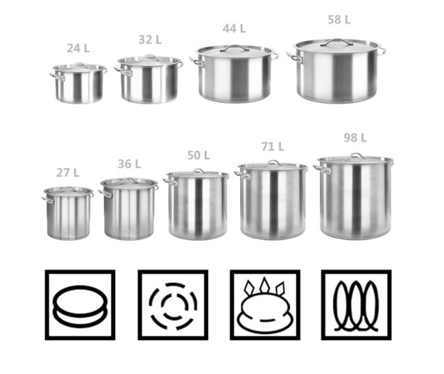 Kuhinjski lonac 32 L 40 x 26 cm od nehrđajućeg čelika
