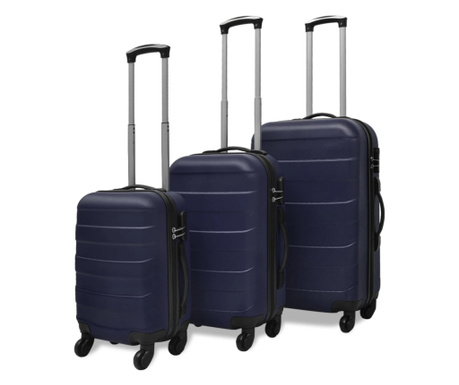 3 darabos kemény borítású utazó táska szett kék