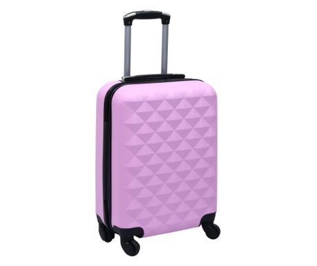 rózsaszín ABS keményfalú gurulós bőrönd