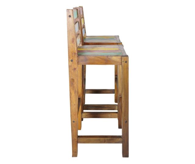 Barski stoli, 2 kosa, masiven predelan les