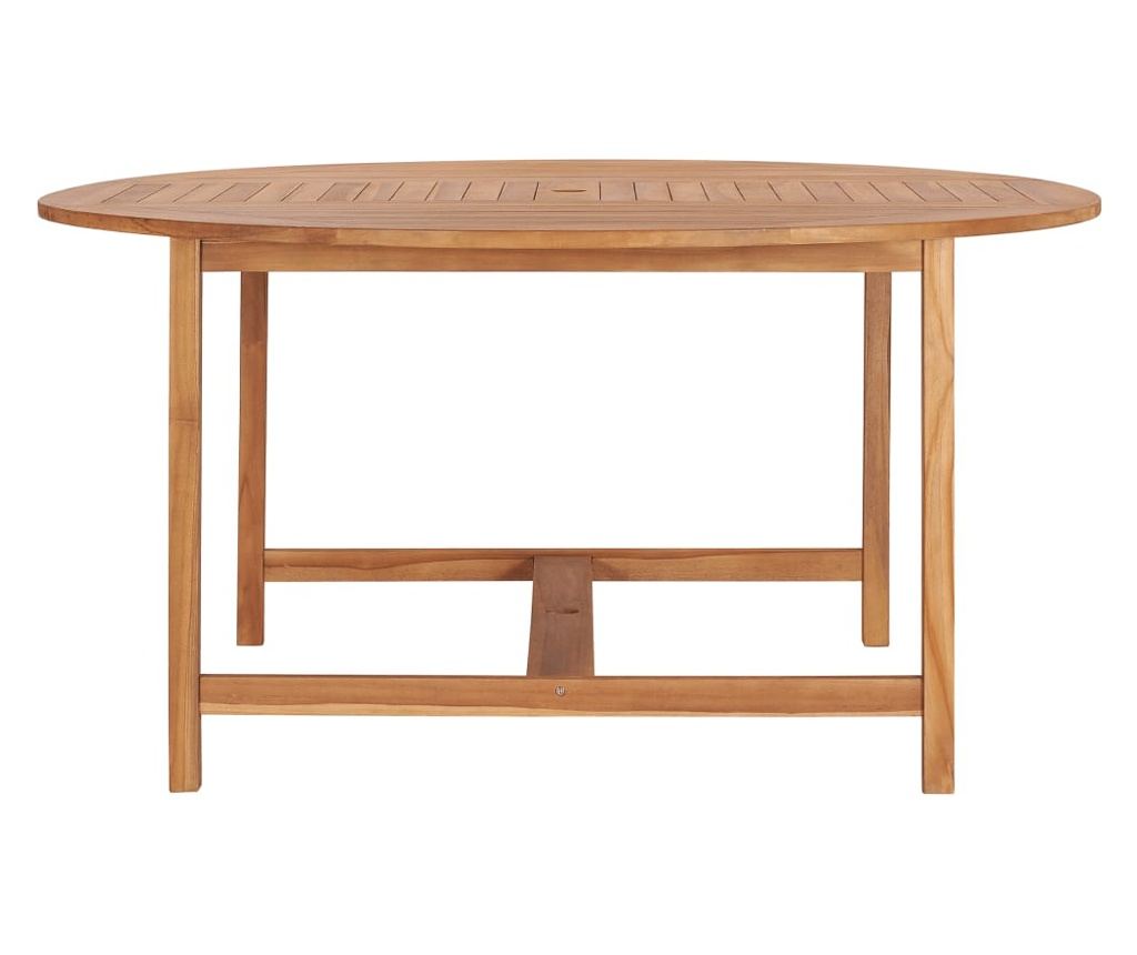Vrtni stol 150 x 76 cm od masivne tikovine - 6