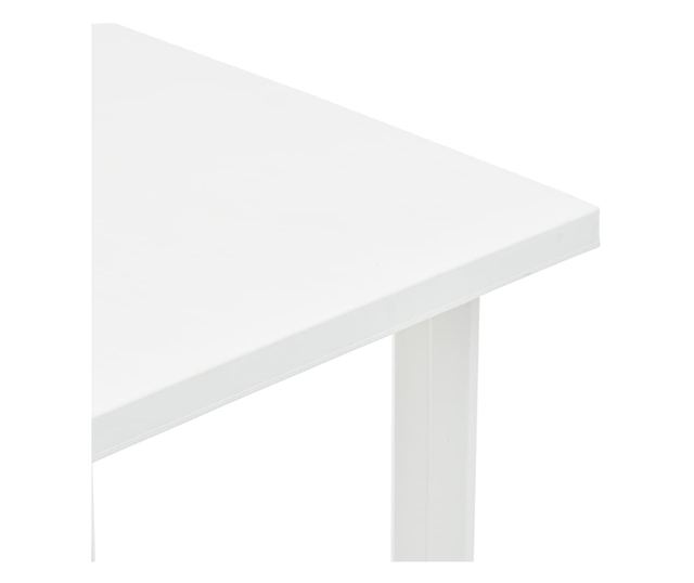 Masă de grădină, alb, 80 x 75 x 72 cm, plastic