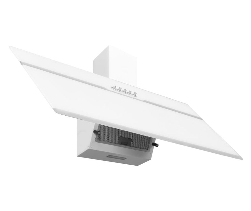 Bijela zidna napa 90 cm nehrđajući čelik i kaljeno staklo - 3