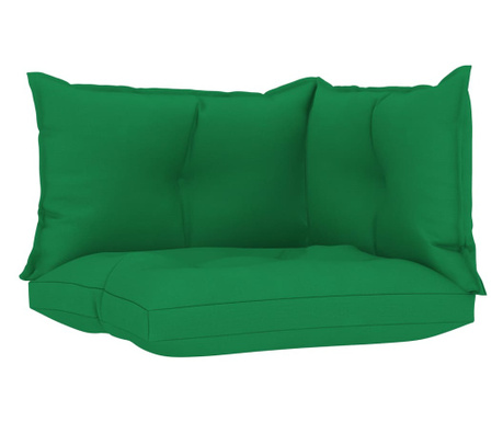Палетни възглавници за диван, 3 бр, зелени, текстил