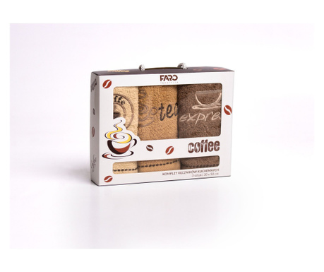 Кухненска Кърпа COFFEE - 3 бр., 30х50 см, памук